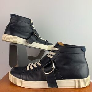 Micheal Bastian men’s navy leather hi top sneakers shoes size 9.5